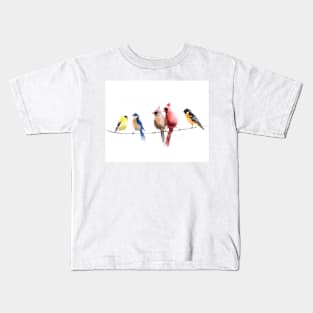 Birds on a wire Kids T-Shirt